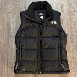 The North Face Black Down Puffer Quilted Vest size Small